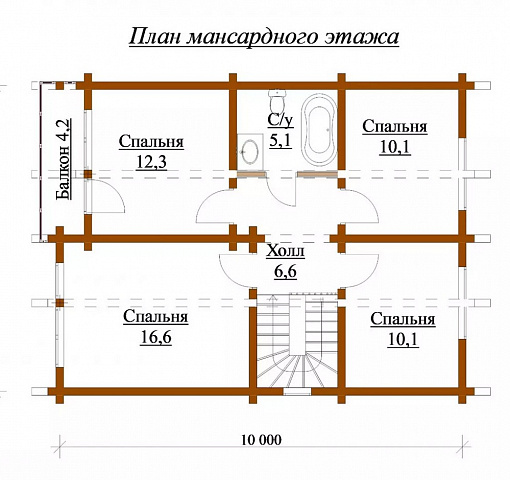 Дом из профилированного бруса № КД162 - фото 6