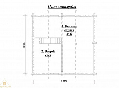Двухэтажный дом из бруса 192х145 с мансардой и верандой 3