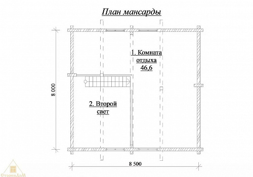 Двухэтажный дом из бруса 192х145 с мансардой и верандой 3