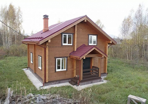 Двухэтажный дом из бруса камерной сушки 0 Двухэтажный дом из бруса камерной сушки 0