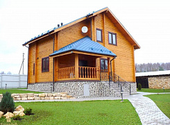 Двухэтажный дом из бруса 195х130 с террасой 0 Двухэтажный дом из бруса 195х130 с террасой 0