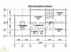 Двухэтажный дом из бруса 192х145 с террасой и гаражом 2 Двухэтажный дом из бруса 192х145 с террасой и гаражом 2