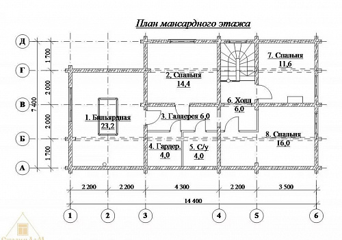 Двухэтажный дом из бруса 192х145 с террасой и гаражом 2 Двухэтажный дом из бруса 192х145 с террасой и гаражом 2