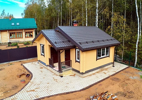 Баня из бруса 192х145 с крыльцом 0 Баня из бруса 192х145 с крыльцом 0