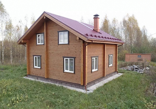 Двухэтажный дом из бруса камерной сушки 1 Двухэтажный дом из бруса камерной сушки 1